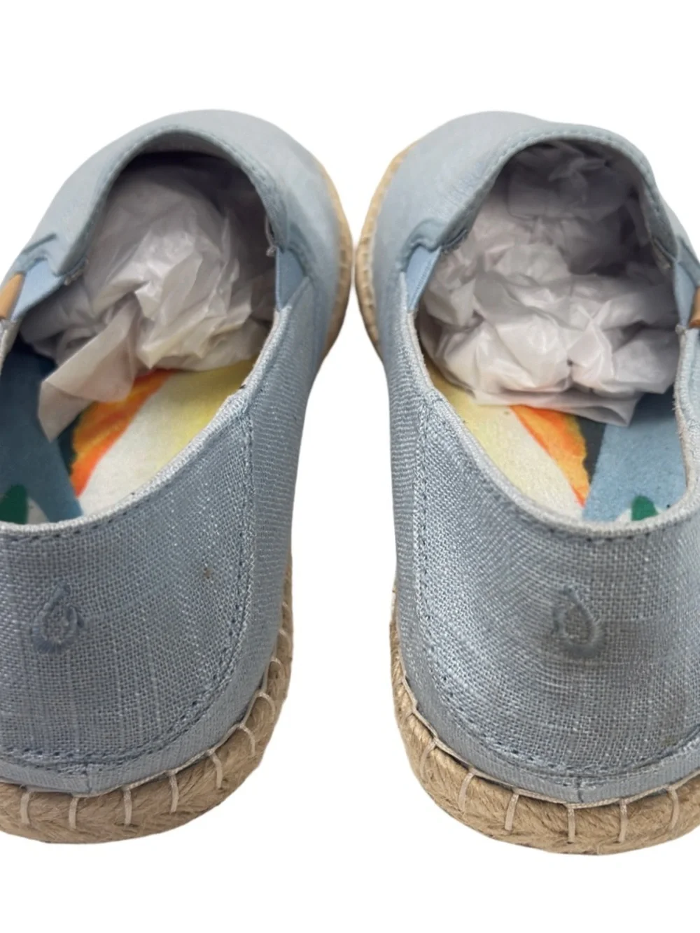 OLUKAI Kaula Pa'a Kapa Convertible Espadrille Shoes Blue Size 8.5